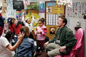 “Mr. B” teaches second-grade